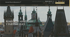 Desktop Screenshot of goldenpragueresidence.cz